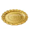 Bandeja vintage estilo europeo chapada en oro, plato de presentación para almacenamiento y exhibición de postres en casa, plato decorativo para la hora del té