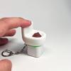 Llavero con botón de voz y luz de ojo de fantasma para Halloween, colgante para mochila, juguete antiestrés