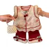 Conjunto de Ropa de Año Nuevo para Niñas Timo 2026 Nochevieja Niña Pequeña Bebé Chaleco Conjunto de Dos Piezas Estilo Chino