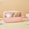 Bolsa Cosmética Transparente Portátil Set de Tres Piezas Bolsa Impermeable para Guardar Artículos de Tocador para Hombres y Mujeres Viaje Simple Gran Capacidad Neceser