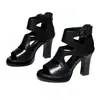 Sandalias Video Real talla grande Nuevas de Suela Gruesa Casual Moda de Tacón Alto Tacón Grueso Romanas para Mujer Sandalias Boca de Pez