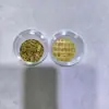 Pegatinas para teléfono de oro puro 999 con adhesivo, imanes creativos para refrigerador, tarjetas doradas y pequeños regalos promocionales - directamente de fábrica