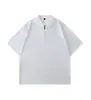 Camiseta Masculina de Manga Curta com Gola Polo de Lapela, Qualidade Levemente Luxuosa, Nova Versátil Básica de Meio Zíper Manga Curta para o Verão 2025