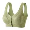 Ropa interior para madre de mediana edad y anciana con hebilla delantera, sin costuras, espalda de belleza, talla grande, inalámbrica, con encaje recogido, sujetador para mediana edad y anciana