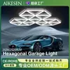 Luces LED Triangulares de Garaje con Forma Personalizada, Luces de Techo para Detallado Automotriz, Luces para Tiendas, Luces de Techo de Rejilla para Salas de Exhibición, Iluminación Industrial