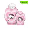 Hell kitty Olá gatinho Suéter 3D Digital Color Impressão Solto Suéter com Capuz Feminino Primavera e Outono Roupas com capuz solto