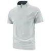2026 Nuevo Estilo Media Cremallera Manga Corta para Hombre Alta Elasticidad Profesional Secado Rápido Ropa para Correr Fitness Camiseta Deportiva Casual para Hombre