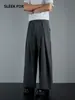 Calça masculina de outono para o dia a dia, simples, com bom caimento, de alta qualidade, perna reta, estilo coreano, moderna, larga, versátil, calça comprida casual, da moda