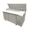 Estação Multifuncional Refrigerada a Ar Comercial para Coberturas de Pizza, Estação de Mistura de Saladas e Frutas, Freezer Refrigerado de Exibição e Conservação para Uso Transfronteiriço