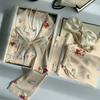 Pijama de Seda Helada de Verano de Nuevo Aspecto para Mujer, Conjunto de Ropa para el Hogar de Manga Larga con Lindo Oso para Primavera y Otoño, Venta al por Mayor con Fotos Reales