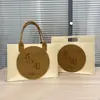 Festival de Mediados de Otoño, Flores Hermosas y Luna Llena, Bolsa de Fieltro Personalizada, Bolsa de Fieltro Creativa como Regalo Corporativo, Bolso de Mano Grueso de Color Puro