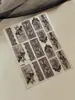 Adesivos de Unha Borboleta de Renda Estilo Japonês 3D Em relevo Tira de Renda Listrada Francesa Adesivos de Unha Atacado