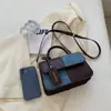 Diseño de nicho tendencia de moda bolso pequeño portátil para mujer moda primavera y verano 2024 Bolso cuadrado pequeño de mezclilla textura de alta calidad único