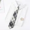 Jk a cuadros estilo japonés corbata de moño floral corbata para mujer estilo universitario para hombre corbata de moño para foto de graduación con camisa uniforme de marinero