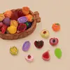 Juguetes de frutas artificiales en miniatura, accesorios para manualidades DIY, accesorios de pegamento de crema, kits de materiales para hebillas de zapatos creativas al por mayor
