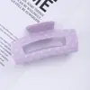 Pinza para el pelo cuadrada retro de lunares con diseño calado estilo coreano en colores dopamina, pinza de tiburón grande, accesorio para el pelo simple y versátil para la parte trasera de la cabeza