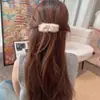 Pinza de Pelo de Terciopelo Otoño e Invierno, Pinza Superior de Copo de Nieve con Pedrería de Alta Gama, Pinza Atmosférica de Primavera en la Parte Posterior de la Cabeza, Pinza Elegante