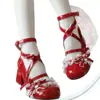 Mariposa Pequeña Tacón Medio Oso Avellana Zapatos Lolita Originales Punta Redonda Versátiles Lindos Zapatos Lo Zapatos Lolita para Estudiantes