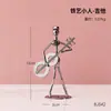 Decoración de Figura de Arte de Hierro Moderna de Gama Alta con Temática Musical, Arte de Mesa para Gabinete de TV, Regalo de Vacaciones, Adorno de Metal