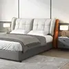 Cabecero Tapizado 2026 Nuevo Simple Moderno Independiente Tatami Tela Técnica Respaldo de Cama de Madera Maciza Se Vende por Separado