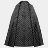 Nuevo Abrigo de Lana para Hombre Otoño/Invierno 2026 con Cuello de Traje, Acolchado y Engrosado, Gabardina Larga hasta Debajo de la Rodilla para Hombre