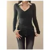 Camisa de Capa Falsa de Dos Piezas, Nuevo Top Estilo Coreano, Camiseta de Manga Larga con Forma de Corazón Dulce para Mujer, Ajuste Delgado para Otoño e Invierno