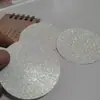 Fundo de Papel para Insígnia de Flash Duplo Ouro Escovado com Glitter Prata com Glitter Branco Papel Escovado Insígnia de Papel Flash Refletivo Base Inferior Papel Base