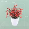 Sala de estar interna Móveis para casa Flores artificiais Planta verde Pequenos ornamentos Flores falsas de plástico Pequenas árvores Bonsai Decoração Flores Plantas em vasos