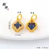 Tienda de Oro Mismo Estilo Arena Dorada Accesorios DIY Incrustado con Circonita Colgante de Trébol de Cuatro Hojas Pulsera Collar Colgante Accesorios de Joyería para Mujeres
