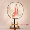 Leque de palácio de seda de beleza de estilo antigo, presente de artesanato feminino, figura de beleza, leque de palácio, atrações turísticas, festival, leque de palácio