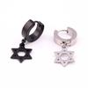 Aretes/Pendientes personalizados para hombre de acero de titanio con arreglo de estrella de seis puntas de comercio exterior europeo y americano al por mayor Amazon wish transfronterizo