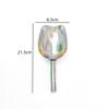 Pala de hielo de acero inoxidable espesada integrada para harina de grano, azúcar, alimentos, té, pala multiusos, tienda de té con leche, pala especial
