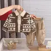 Traje Infantil Ropa de Primavera para Niños 2026 Nuevo Estilo Suéter para Niños Pequeños Chaqueta de Copo de Nieve Ropa para Niños de 1 a 3 Años Conjunto de Tres Piezas