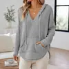 Sudadera con capucha casual de moda europea y americana para mujer 2026, desarrollada por Anno, con textura de gofre y mangas largas para tiendas independientes de Amazon