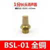 Silenciador de cobre de aço inoxidável cabeça chata/cabeça longa/silenciador de plástico pneumático 1/2/3/4/redutor de ruído para válvula solenóide