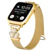 Adecuado para Apple 1-10 Generación Correa Metálica para Reloj Apple Watch Corazón Trébol Milanés Ultra