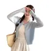 Cárdigan de punto amarillo para mujer, modelo nuevo 2026, extremadamente elegante, atuendo de principios de otoño estilo coreano, top, suéter de otoño e invierno, abrigo corto
