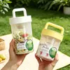 Copo de Leite de Soja, Conveniente para Levar, Micro-ondas, com Tampa, Colher e Escala, Copo de Leite de Grau Alimentício, Copo para Aveia Noturna