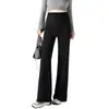 1119 Pantalones de Maternidad Nuevos Sin Soporte Abdominal y con Cordón, Pantalones Acampanados Ajustados de Rayón para Otoño para Mujeres Embarazadas, Pantalones Casuales para Uso al Aire Libre
