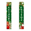 Decorações de fundo de Natal da Amazon para o exterior, incluindo cortinas de porta, dísticos, designs de boneco de neve e floco de neve, e bandeiras de jardim.