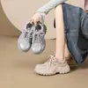 Zapatos de papá de suela gruesa ZHR para mujer, nuevo modelo de otoño 2026, de malla transpirable, versátiles, deportivos, cómodos, para el día a día, casuales
