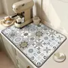 Tapete de lujo ligero transfronterizo engrosado para cafetera, absorbente para encimera de cocina doméstica, de secado rápido y drenante, tapete de piso de alta calidad