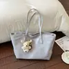 Bolsa feminina grande capacidade estilo coreano transfronteiriça 2026 nova bolsa tote moda vintage bolsa de ombro simples texturizada sob o braço