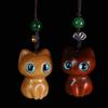 Sándalo Rojo Sándalo Verde Cabeza de Gato de Dibujos Animados Accesorios DIY Llavero Colgante Lindo Bolso para Hombre y Mujer Accesorios Colgantes para Coche