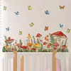 Múltiples Tipos de Pegatinas de Pared Florales de Mariposa en Acuarela, Pegatinas para Rodapiés, Decoración de Pared de Fondo para Sala de Estar, Dormitorio, Hogar, Pegatinas de Pared Autoadhesivas