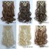Yiwu fábrica spot atacado peruca feminina europeia e americana comércio exterior fibra química cartão cabelo 7 peça conjunto peruca extensão de cabelo
