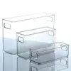 Terrário, bacia para banho de caranguejo eremita, bacia de banho quadrada/retangular de acrílico transparente para caranguejo marinho