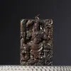 Transmisión en Vivo de Preciosos Amuletos Budistas Tallados, Colgantes de Guanyin para Hombres y Mujeres, Colgantes de Madera Antigua, Collares de Inspiración Zen, Regalos Navideños