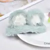 Pinza para el pelo de oso de peluche dulce y linda estilo ins coreano para flequillo lateral de mujer, clip BB para la parte trasera de la cabeza, accesorios para el cabello