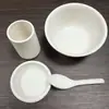 Vajilla Desechable Juego de Tazón y Palillos Combinados de Cáscara de Arroz Platos y Vasos para Banquetes Juego de Cuatro Piezas Juego de Tres Piezas Juego Comercial para Banquetes